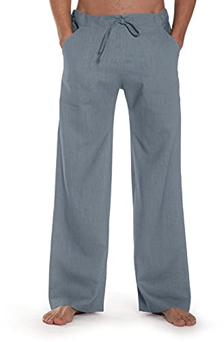 SCHAZAD Leinenhose Essential (XXL, Hellblau (Petrol))
