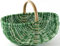 Kobolo Einkaufskorb geflochten Korb Rattankorb - multicolor grün - 50x35x23 cm