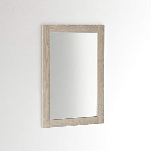 ARHome Wandspiegel, 90 x 60 cm, Esche Creme, Spiegel, Made in Italy