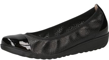 CAPRICE Women's 9-22103-42 Ballerina, Black (Black Comb), 5 UK