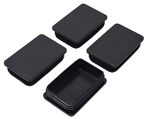 Design61 4X Vierkant Rohrstopfen Lamellenstopfen 120x80mm mit Lamellen für Wandstärke bis 2-5,5mm