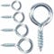SISI UK® 20 x Heavy Duty Screw in Eye Hooks 30mm,35mm,40mm,45mm,55mm,65mm,75mm -Metal/Wood/Thread/Twist/Ring/HoopHeavy Duty Loop/Vine/Hoop/Frame Eye Hooks (30MM)