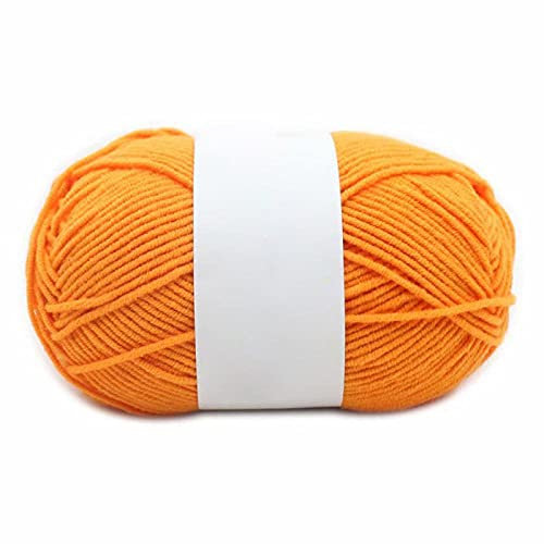 Kaschmir Garn Zum Stricken 50G / Set Milch Süß Weiche Baumwolle Baby Strickwolle Garn Dicke Garn Faser Samt Garn Hand Strickwolle Häkeln Garn Für Diy Pullover-39 Orange._1 Stück
