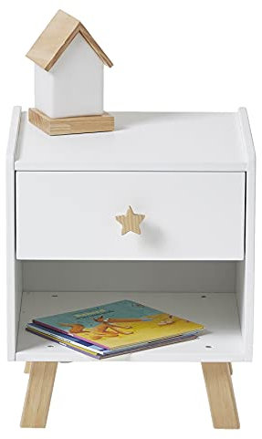 Vertbaudet Kinderzimmer Nachttisch,Großer Bär weiß ONE Size