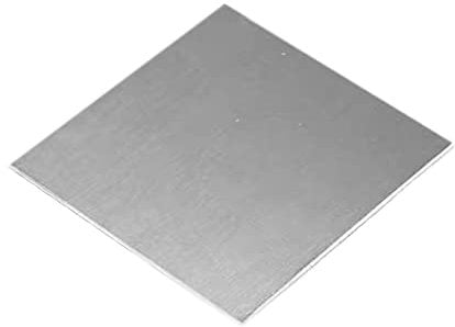 DARENYI Hoja de acero inoxidable 304 10 x 10cm Panel de acero cuadrado 3mm Pequeño panel de acero inoxidable para reparación, soldadura, proyecto, artesanía, etc(3.9 pulgadas x 3.9 pulgadas)