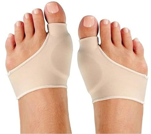 Terryshop74 Supporto protezione per alluce valgo 2 pezzi con protezione silicone gel e panno elastico 2 pezzi