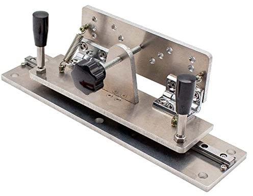 LeTkingok Universal Knife Sharpener Jig Belt Sander Knife Holder Sharpening Locator Manual Knife Sharpening Clip + 260MM Rail and G Clip