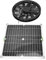 Kit de ventilateur de panneau solaire 100 W, matière plastique silicone 10 pouces étanche panneau solaire rond ventilateur d'extraction pour poulailler serre