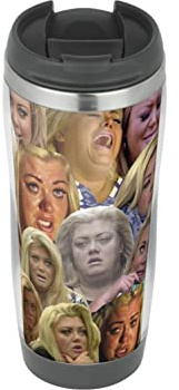 Mugs Gemma Collins Collage Funny - Travel, Thermal Insulated Cup for Hot and Cold Beverages Drinks