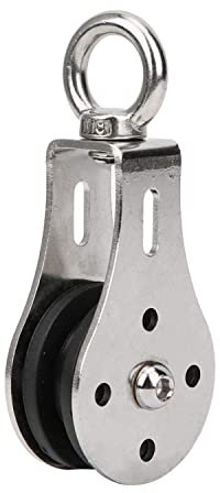 zalati Trainingsrolle 5,6 cm lautloses Nylonrad mit Metallständer für Fitnessstudio-Ausrüstung, zum Herunterziehen, Gewichtheben, Riemenscheibe, Traktion – Doppellager