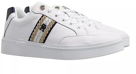 Tommy Hilfiger Damen Court Sneaker with Webbing Fw0fw07106Cupsole Sneaker