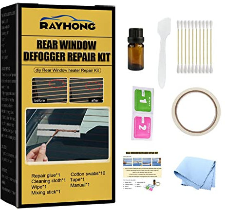 Jomewory Rear Window Defroster Repair Kit Car Rear Window Defogger Defroster Grid Repair Kit Fixes Scratched Broken Defroster Heater Grid Lines Car Repair Tool for Scratched Defroster