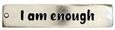 Halsketten 1PC Sterling Silber I Am Enough Charms, Disc Charm I Am Enough Charm Lasergravur Disc Message Charm Anhänger Modeschmuck