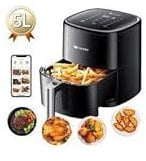 PROSCENIC T22 - Friteuse sans huile - Friteuse à air 5L - Ecran LED Tactile - 11 Programmes - App Contrôle - 1500W -100 Recettes
