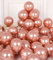 AULE Palloncini Piccoli Oro Rosa: 50 Pezzi 13 cm Rosa Gold Palloncino Metallizzati Piccoli Oro Rosa Cromati Rosa Antico Lattice Bambina Compleanno Matrimonio Addio al Nubilato Decorazioni