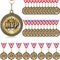 XunYee MVP Champion Awards Medaillen für Fußball, Baseball, Fußball, Basketball, Softballspieler, Team, MVP-Champion, Geschenk mit Halsbändern (MVP, 24 Sets)