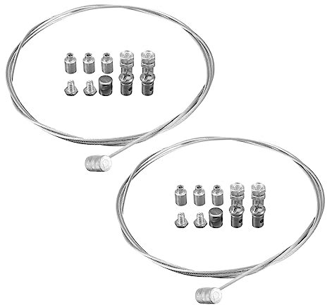 CGEAMDY 2 PCS Kit Di Riparazione Cavo Dell'acceleratore, Del Freno E Della Frizione Cavo Frizione Cavi Freno Universale per Moto, Cavo Frizione Acceleratore Universale Moto Ciclomotore per Moto
