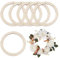 FINGERINSPIRE 6 Stück Girlanden Holzkranzrahmen 20 cm Pappkränze Zum Aufhängen Für DIY Kunsthandwerk Holzkranzformen Mit Vorgeschnittenen Löchern Für Hochzeit Basteln Festival Weihnachtsdekoration
