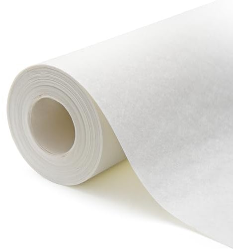 Pack of 2 Lining Paper for Walls 10m X 53cm - Paste The Wall Wallpaper Lining - Plain White Thick Backing Paper Paintable Lining Paper PVC Free and Breathable Paper for Covering Cracks