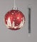 Deko Kugel Licht Rot Gold LED-Licht mit Timer Weihnachtskugel Weihnachten (12 cm hängdend)