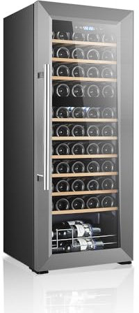 SVAN Vinoteca 55 Botellas Negro SVN5500D. Capacidad 150 Litros, Bajo Nivel Sonoro, Luz Interior, Eficiencia Energética Clase G
