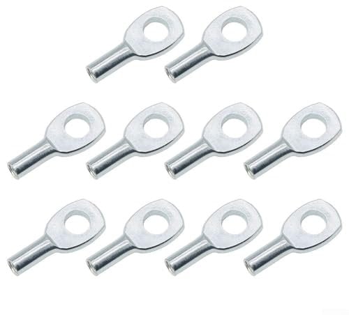 Gbtdoface 10pcs Cable Eyelet Terminal,Fitness Machine Accessories,Gym Pulley Machine Cable Eyelet Terminal Wire Rope Port Joint Stopper(5mm)
