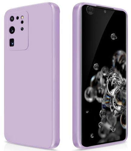 GiiYoon Hülle Kompatibel mit Samsung Galaxy S20 Ultra, Hochwertiges Liquid Silicone Case, Rundumschutz Handyhülle, Kratzfestes Weiches Mikrofaserfutter- Lila