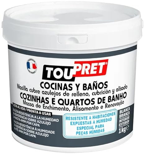 Toupret - MASILLA CUBRE AZULEJOS COCINAS Y BAÑOS TOUPRET 1 KG