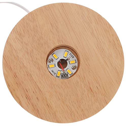 Zerodeko Led Holzsockel Für Kristallkugeln Usb Nachtlicht Sockel Rund Warmes Licht Stabiler Tischständer Für Diy Schmuck Und Glasobjekte