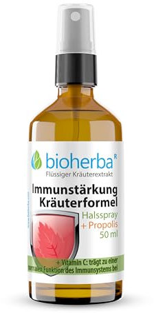 Halsspray 50 ml mit Propolis und Vitamin B6 – Pflanzliche Halspflege mit Kräuterextrakten von BIOHERBA PZN 17188657
