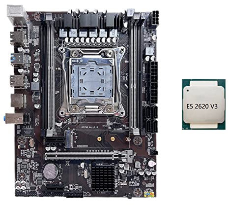 Wresetly Scheda madre X99 LGA2011-3 Supporto per scheda madre per computer Xeon E5 V3 V4 Series Supporto CPU DDR4 RAM con CPU E5 2620 V3