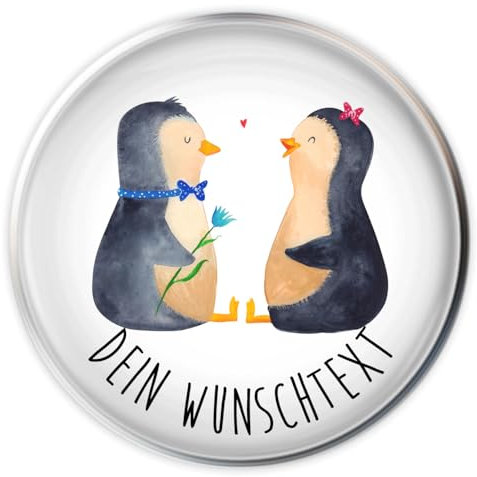 Mr. & Mrs. Panda Personalisierter Waschbecken Stöpsel Pinguin Pärchen - Personalisierte Geschenke, verliebt, Abflussstöpsel Waschbeckenstöpsel mit