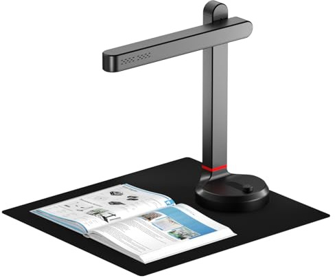 NetumScan Appareil photo de document livre 13 MP pour enseignants, reconnaissance OCR multilingue par technologie IA, pliable et portable, projection en temps réel, enregistrement vidéo, taille de