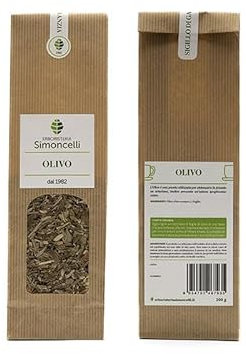 Tisana Olivo 200 grammi - Erboristeria Simoncelli - Infuso Naturale con Foglie di Olivo per Regolare la Pressione Arteriosa e il Livello di Glucosio