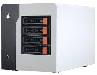 External Hard Drive Enclosure USB Type-C Storage External Hard Drive Enclosure Hot Swappable,Supports ITX Computer Case,Enclosure with Silent Fan