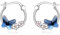 Schmetterling Ohrringe für Damen 925 Sterling Silber Schmetterling Creolen Ohrringe für Mädchen Schmetterling Schmuck Geschenk