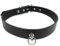 Gletscherlicht Halsband mit O-Ring 10mm, Choker Lederhalsband mit kleinem Ring aus schwarzem Leder, Gothic Halsband, Echtelderhalsband, Modeschmuck