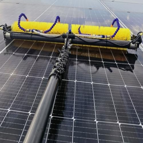 Solar Photovoltaic Panel Cleaning Maine, Water Fed Telescopic Pole, 100cm Long Roller Brush, Window Cleaner Kit, Solar Panel Cleaning Equipment,8m