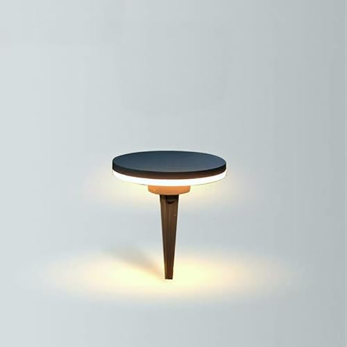 Topmo-plus terassenbeleuchtungen Bodenleuchten wegeleuchten außen mit erdungsstecker pollerleuchte Edelstahl für Rasen/Auffahrt/Gehweg/Patio/Garden 18W schwarz naturweiß