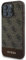 CG MOBILE Guess Custodia rigida in pelle PU 4G con striscia inferiore per iPhone 16 Pro - Marrone