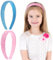 COMNICO 2 cerchietti per capelli con glitter per ragazze, graziose e scintillanti, larghe e spesse, antiscivolo, con paillettes, accessori per capelli per bambine e donne (blu + rosa)