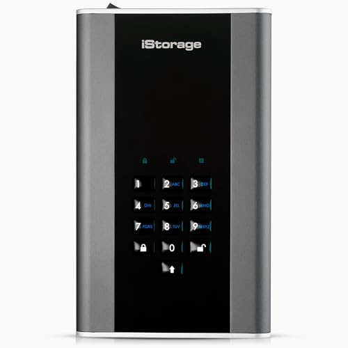 iStorage diskAshur DT2 24 TB - Disco rigido desktop crittografato sicuro - FIPS livello 2 - protetto da password - resistente alla polvere e all'acqua