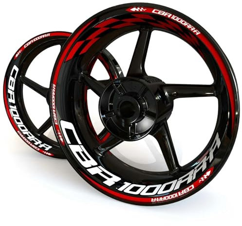 UNNIQ Decalcomanie per Ruote Moto Adesivo per Ruota CBR 1000 RR R Kit Decalcomania Logo Cerchio Pneumatico Set Moto per CBR1000RR R(012)