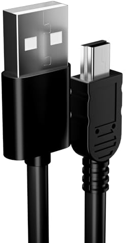 pluX Cavo mini USB da USB 2.0 a Mini B, sincronizzazione e ricarica, compatibile con hard disk portatile, navigatore satellitare, Dash Cam, Hero 2/3/4, controller PS3, lettore MP3/4, fotocamera e