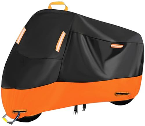 xytdatc Motorrad Abdeckplane für Street Glide Trike 2010, Winterfest UV-Schutz Breathable Outdoor Motorradabdeckung Zubehör,C C