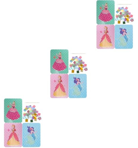 JOINPAYA 5ensembles Puzzles De Peinture à Piqueter Pour Garçon Fille Kit De Avec Tableaux à Motifs Relief Pour Développer Imagination Créativité Petits