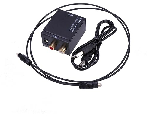 Audiokonverter Digital Analog Audio Wandler mit Optischem Kabel für Dvd