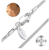 LOLIAS Silberkette Damen 925 Ohne Anhänger 925 Schlangen Halsketten 1,5MM Lange Kette Silber 925 Choker Kette for Damen Herren Glitzernde Schmuck Geschenke 65CM