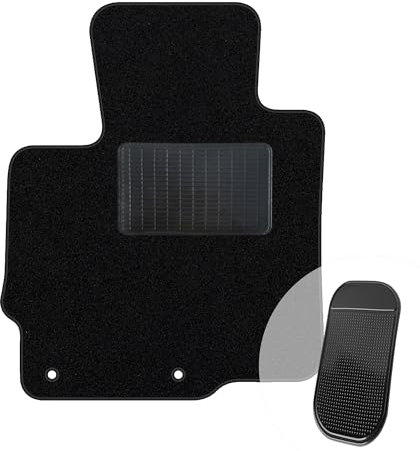 moto-MOLTICO Fahrer Fußmatte – Passgenaue Velours - Autoteppiche passend für Mitsubishi Eclipse Cross 2017- - Hochwertige, rutschfeste Fahrermatte in Schwarz – 1-teilig