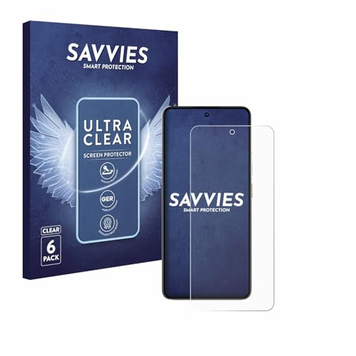 savvies Protector Pantalla para realme P3 5G | 6 Unidades Transparente Protección Pantalla Made in Germany Película Ultra Transparente